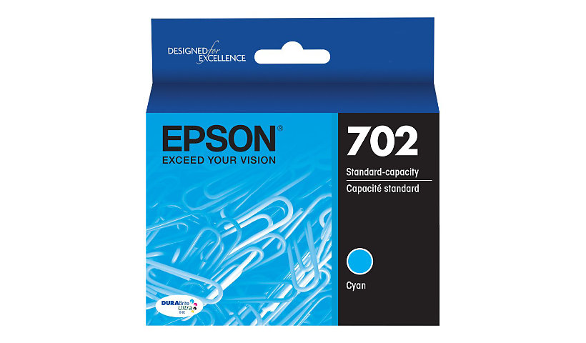 Epson 702 With Sensor - cyan - original - ink cartridge