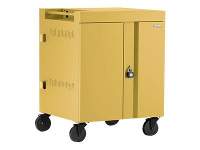 Bretford 32x AC Pre-Wired Cube Cart - Mustard