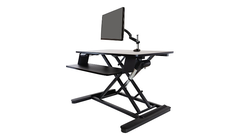 Ergotech Freedom Desk - standing desk converter - rectangular - black