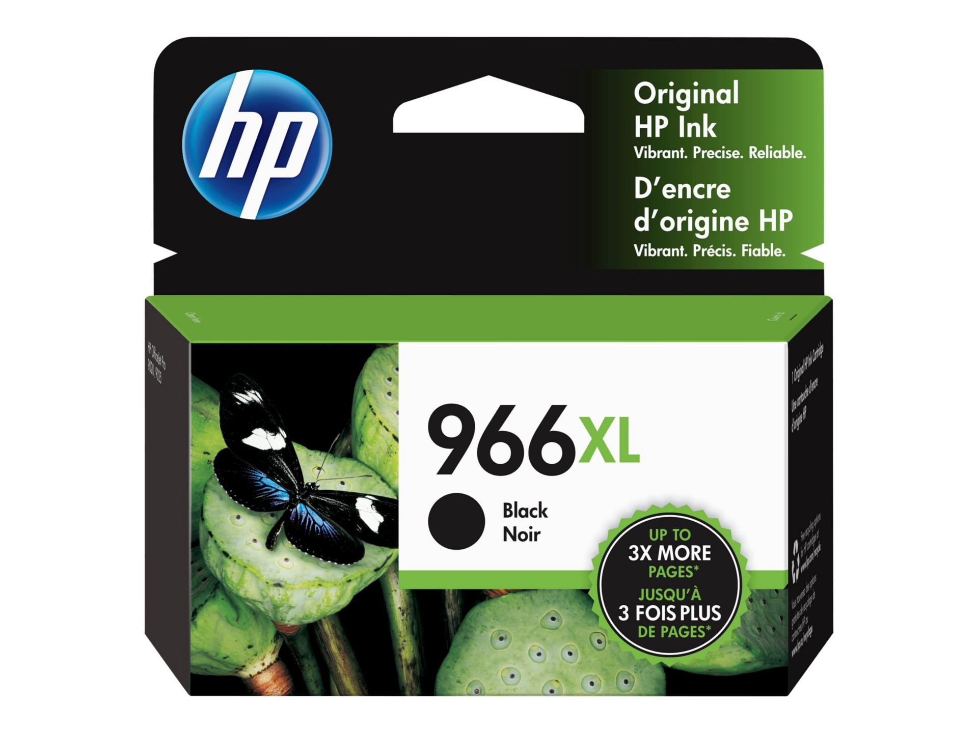 HP 966XL Original High Yield Inkjet Ink Cartridge - Black - 1 Each