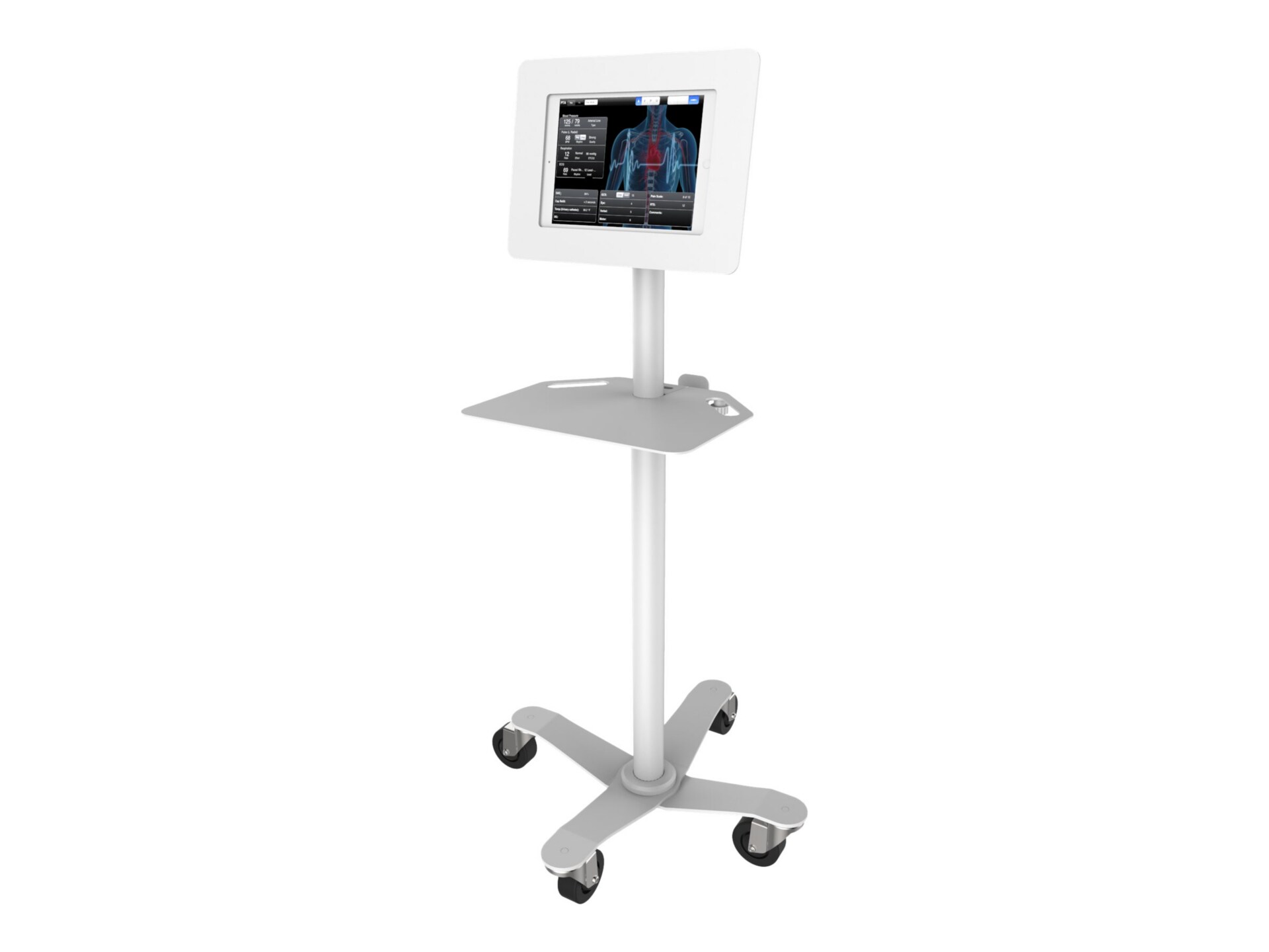 Compulocks Space Rise Freedom iPad 12.9" Floor Stand White - cart