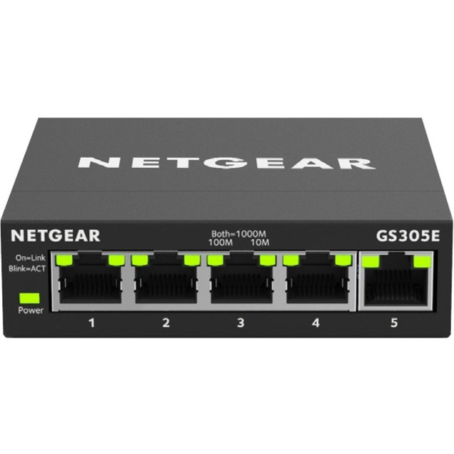 NETGEAR. GS305E. Smart Managed Plus 5-Port Gigabit Ethernet Switch. New.