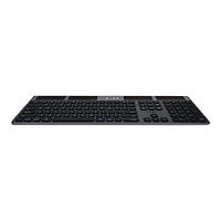 Macally - keyboard - black, space gray