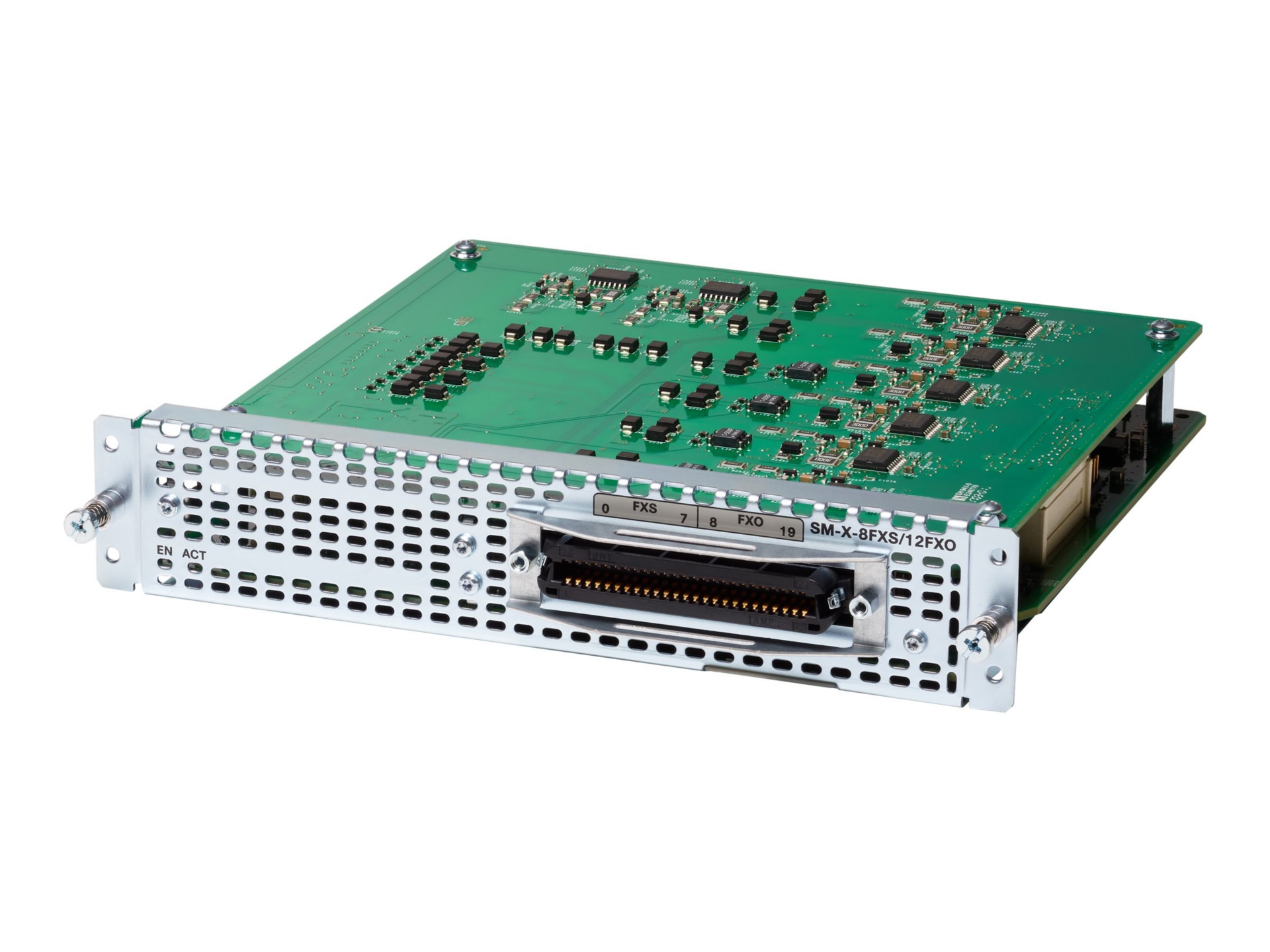 Cisco High-Density Analog Voice Service Module SM-X-8FXS/12FXO - expansion module - FXS x 8 + FXO x 12