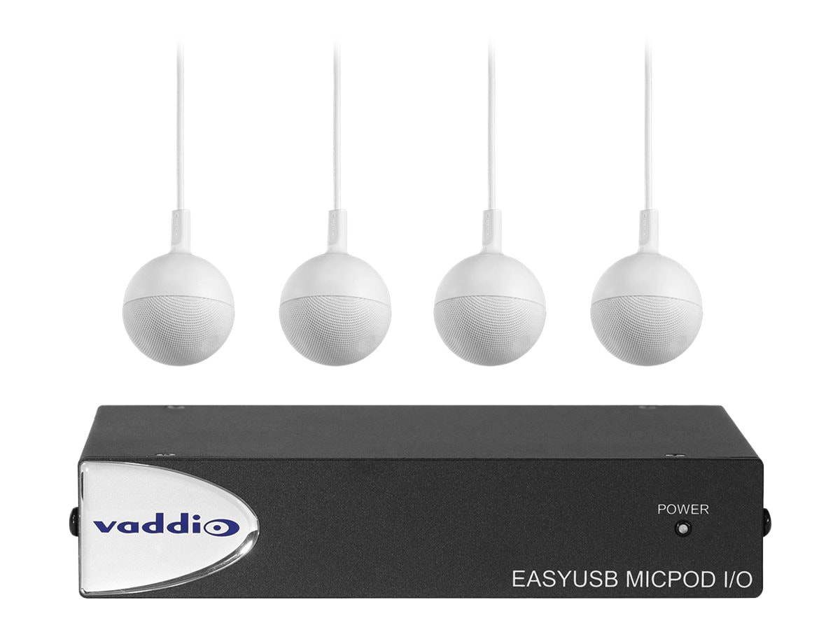 Vaddio EasyUSB MicPOD I/O Interface - With Four CeilingMIC Conference Microphones