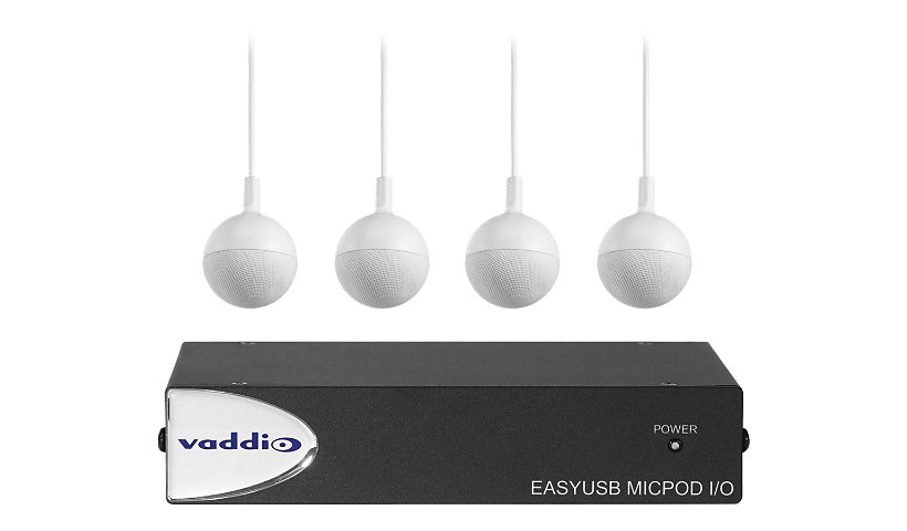 Vaddio EasyUSB MicPOD I/O Interface - With Four CeilingMIC Conference Microphones
