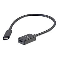 C2G 1ft USB C Extension Cable - USB C to USB C Extension Cable - USB 3.1 Gen 1 - 5Gbps - M/F