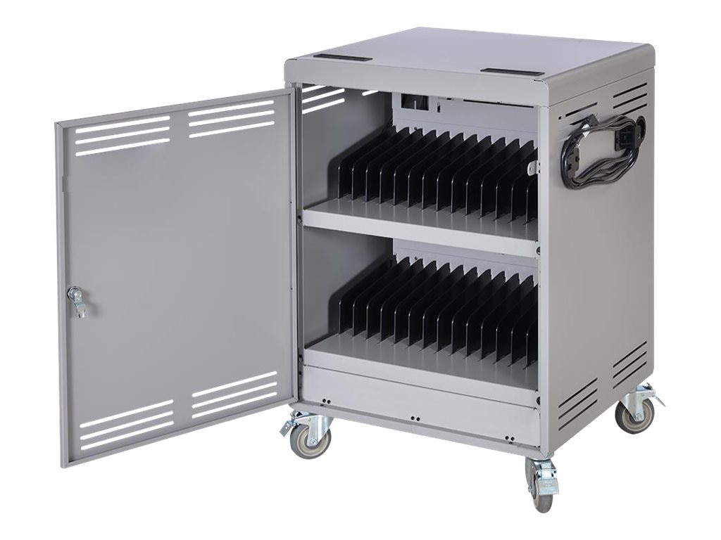 Spectrum Connect30 cart - for 30 tablets / notebooks - warm gray metal - with PowerProdigy charging system