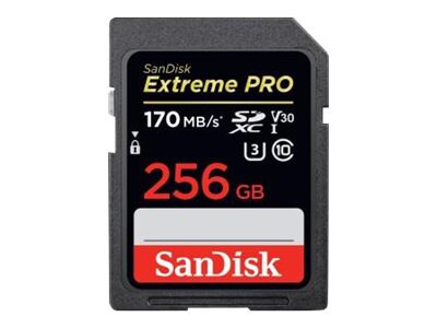 SanDisk Extreme Pro - flash memory card - 256 GB - SDXC UHS-I