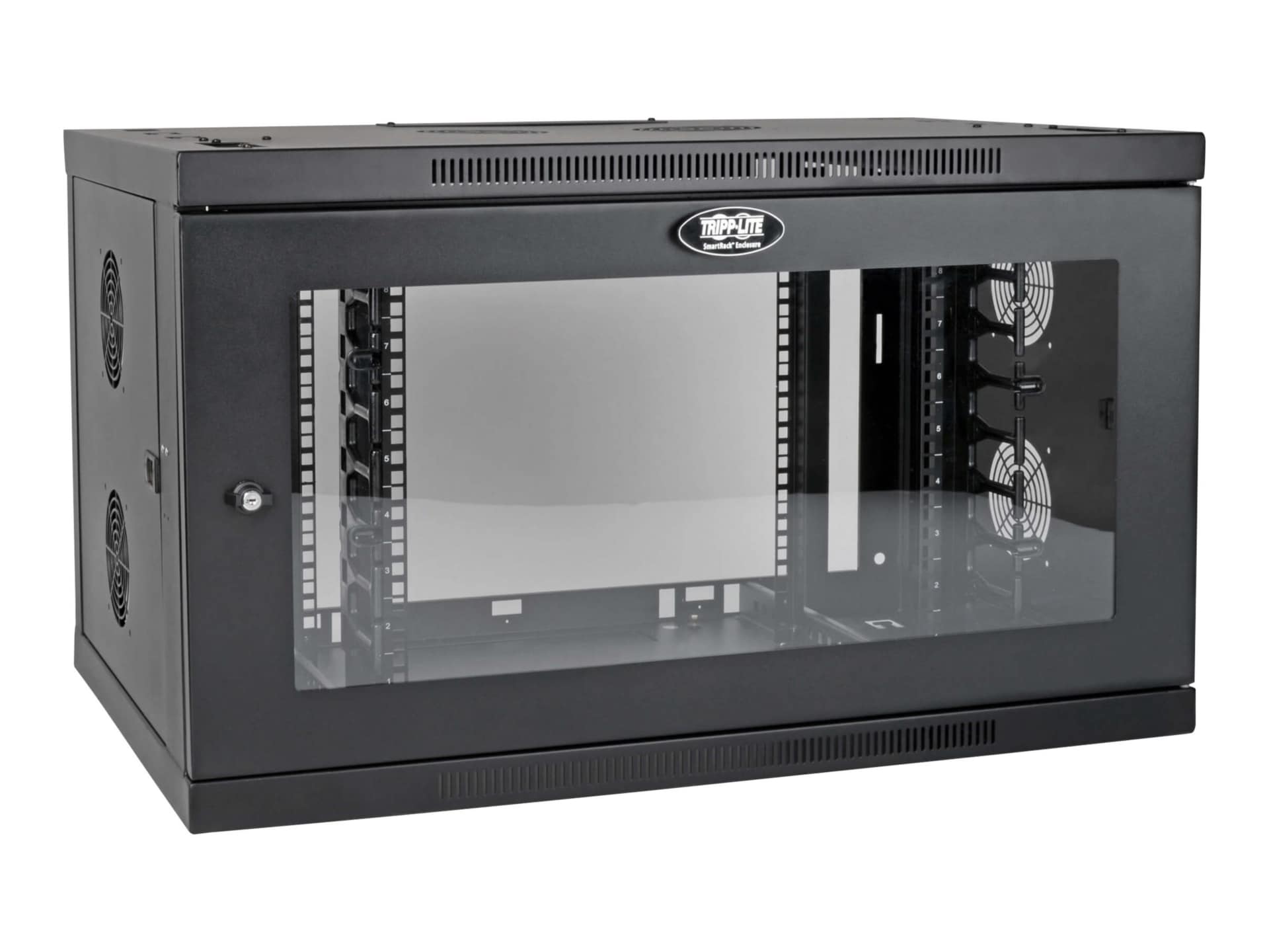 Tripp Lite SmartRack 9U Wallmount Rack Enclosure Wide Cable Management Acrylic Window - rack enclosure cabinet - 9U