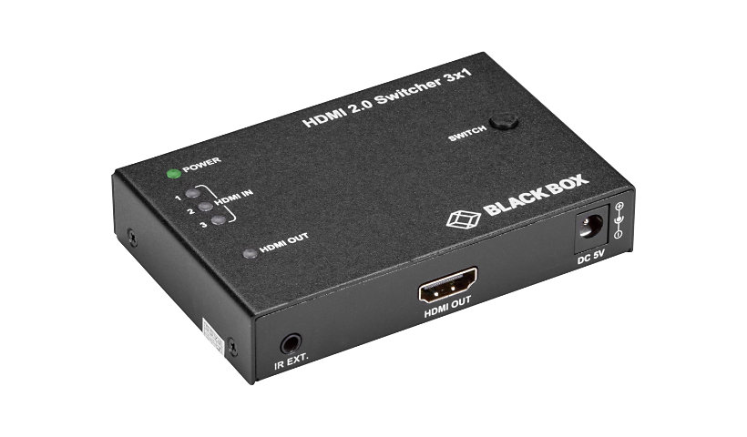 Black Box VSW-HDMI2-3X1 - video/audio switch - 3 ports