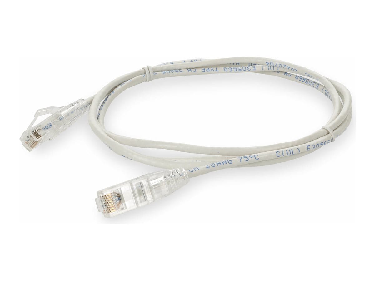 Proline 7ft RJ-45 (M)/RJ-45 (M) Straight White Cat6 Slim UTP PVC Cable