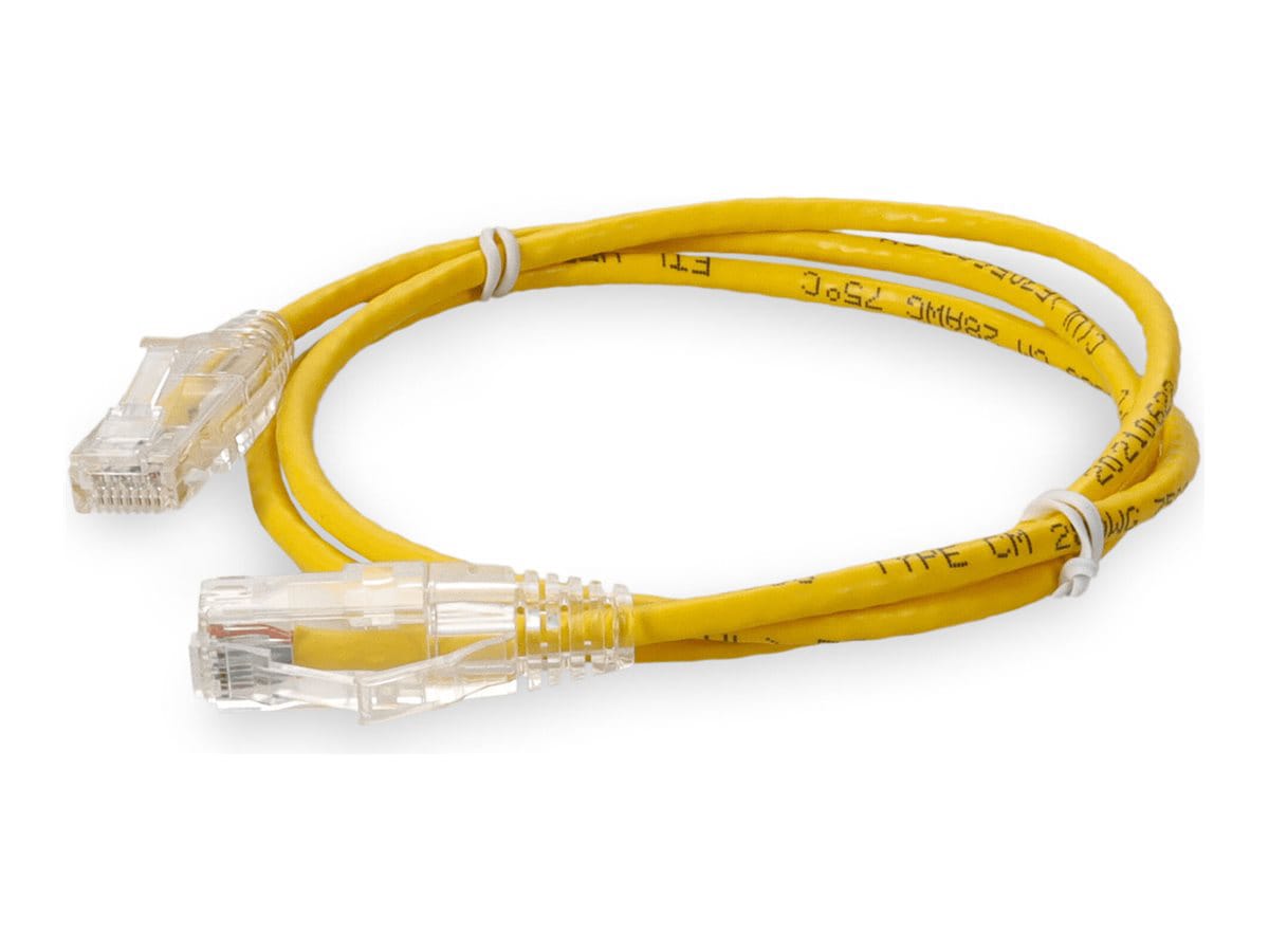 Proline 3ft RJ-45 (M)/RJ-45 (M) Straight Yellow Cat6 Slim UTP PVC Cable