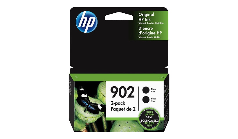 HP 902 - 2-pack - black - original - Officejet - ink cartridge