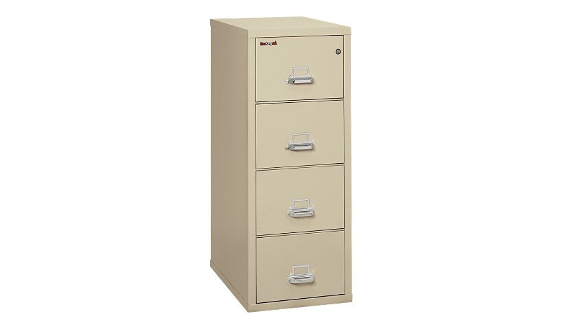 FireKing Classic - vertical filing cabinet - 4 drawers - parchment
