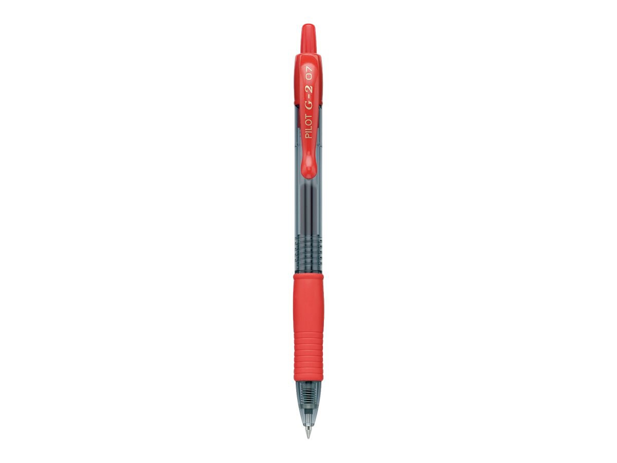 PILOT RECTRACT PEN RBALL G2 FINE RED