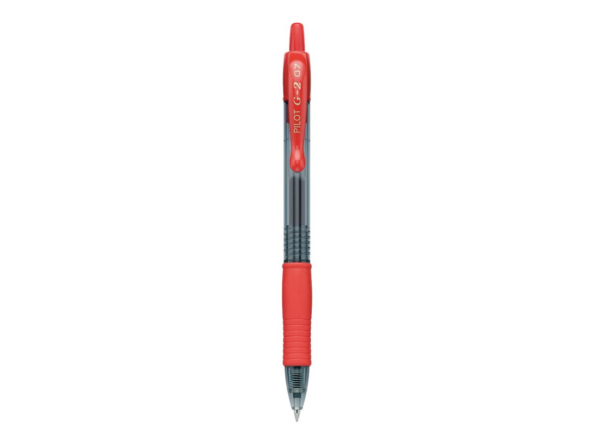 PILOT RECTRACT PEN RBALL G2 FINE RED