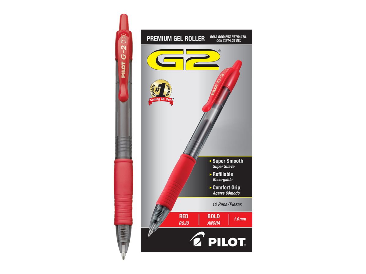 Pilot G-2 - rollerball pen - red (pack of 12)