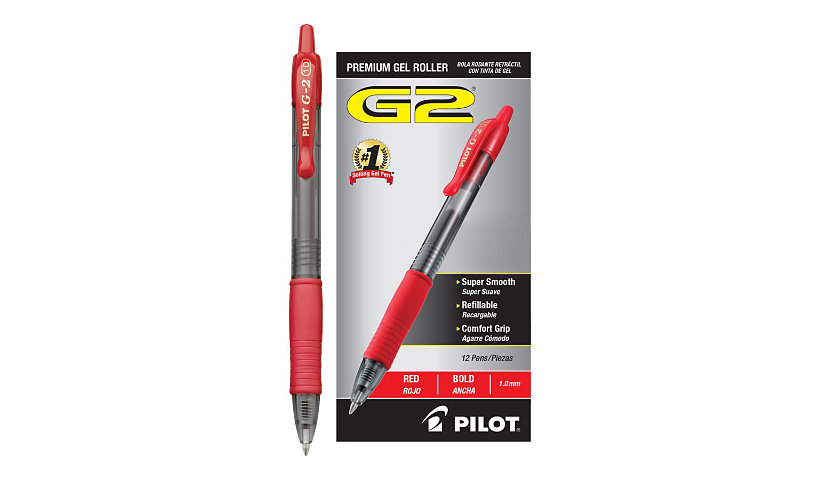 Pilot G-2 - rollerball pen - red (pack of 12)