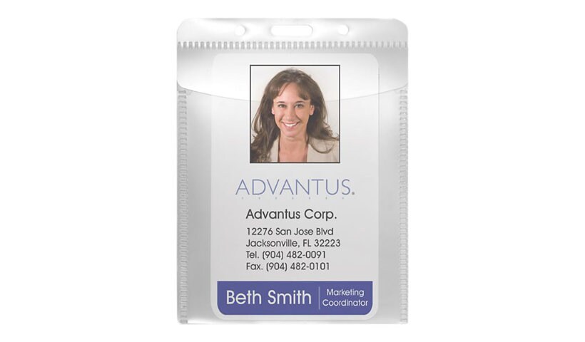 Advantus card holder - for 3 in x 4 in (pack of 50)
