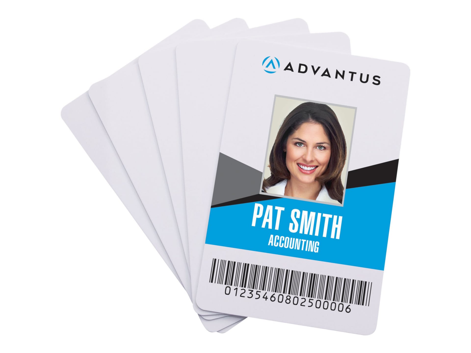 Advantus Blank Polyvinyl Chloride ID Card - White,100/Pack