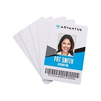 Advantus Blank Polyvinyl Chloride ID Card - White,100/Pack