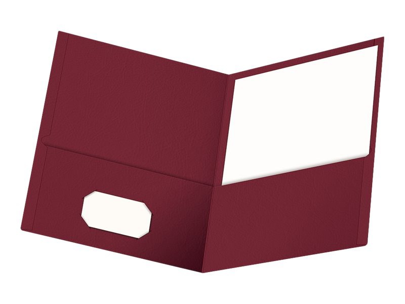 Oxford - pocket folder - for Letter - capacity: 100 sheets - burgundy (pack