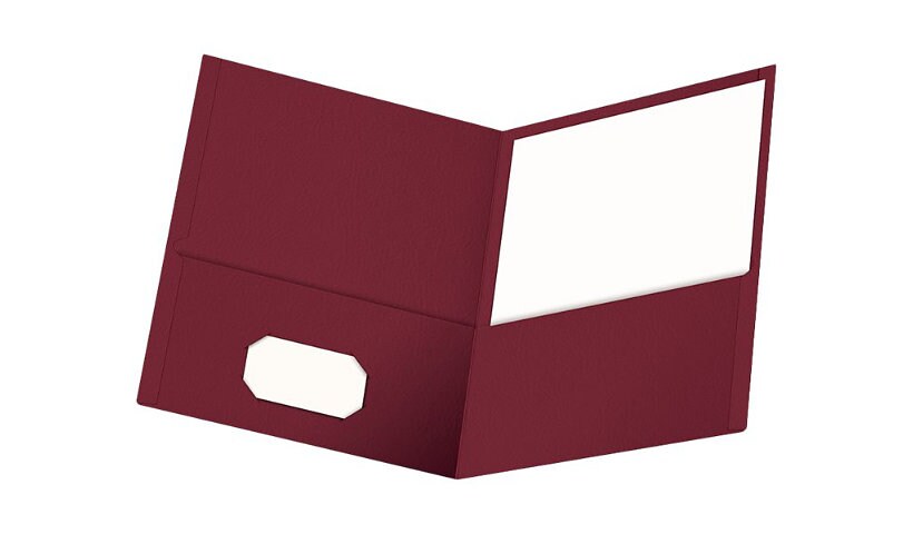 Oxford - pocket folder - for Letter - capacity: 100 sheets - burgundy (pack