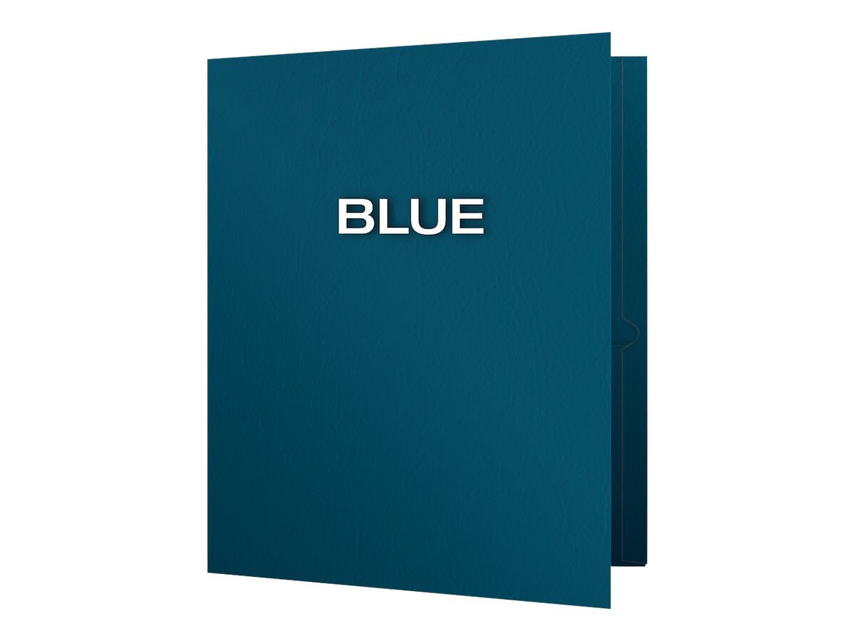 Oxford - pocket folder - for Letter - capacity: 100 sheets - blue (pack of