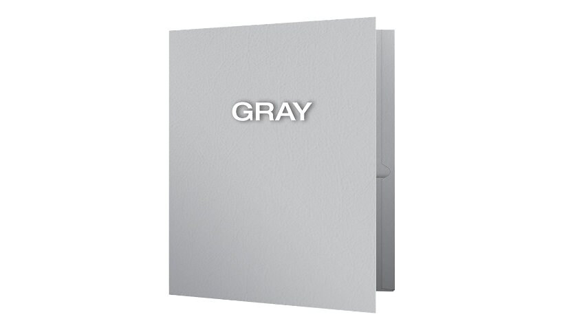 Oxford - pocket folder - for Letter - capacity: 100 sheets - gray (pack of