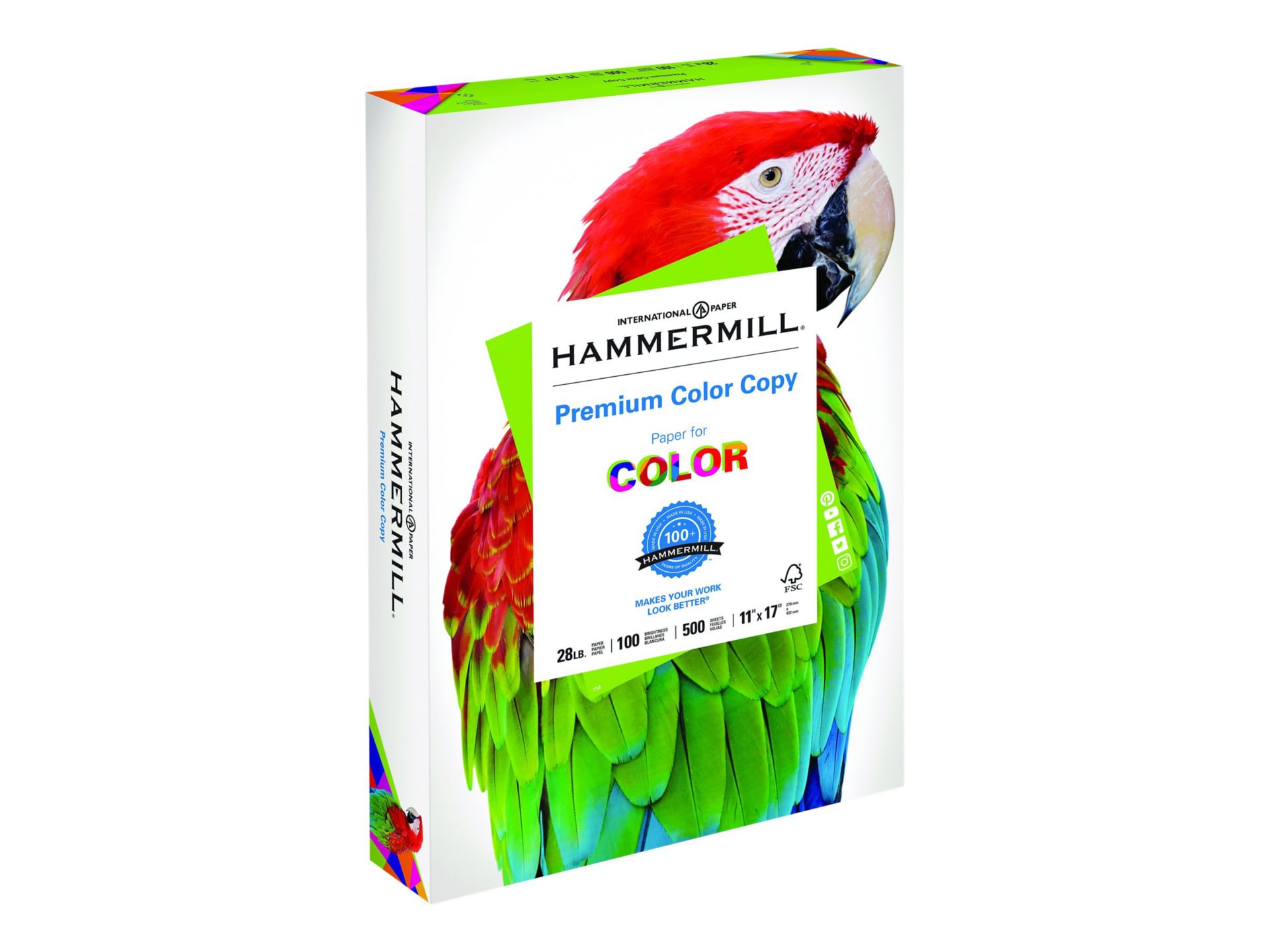 HammerMill Premium Color Copy - plain paper - smooth - 500 sheet(s) - Ledger - 105 g/m²