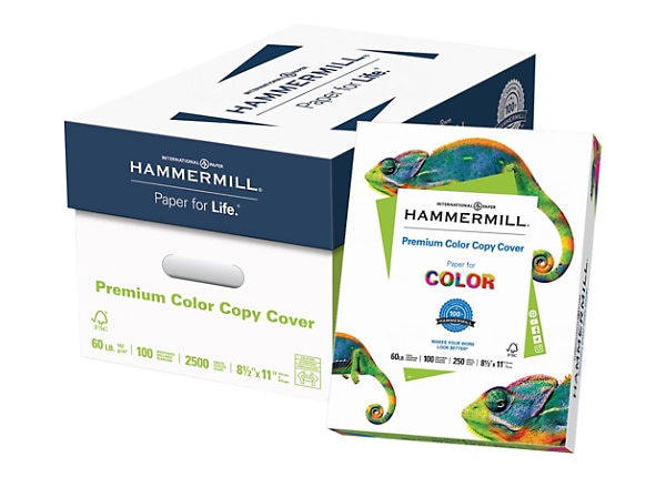 HammerMill Premium Color Copy Cover - cover paper - super-smooth - 250  sheet(s) - Letter - 216 g/m² (pack of 8) - HAM120023 - Paper & Labels 