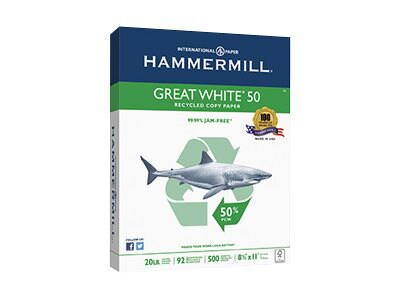HammerMill Great White 50 - plain paper - smooth - 500 sheet(s) - Letter -