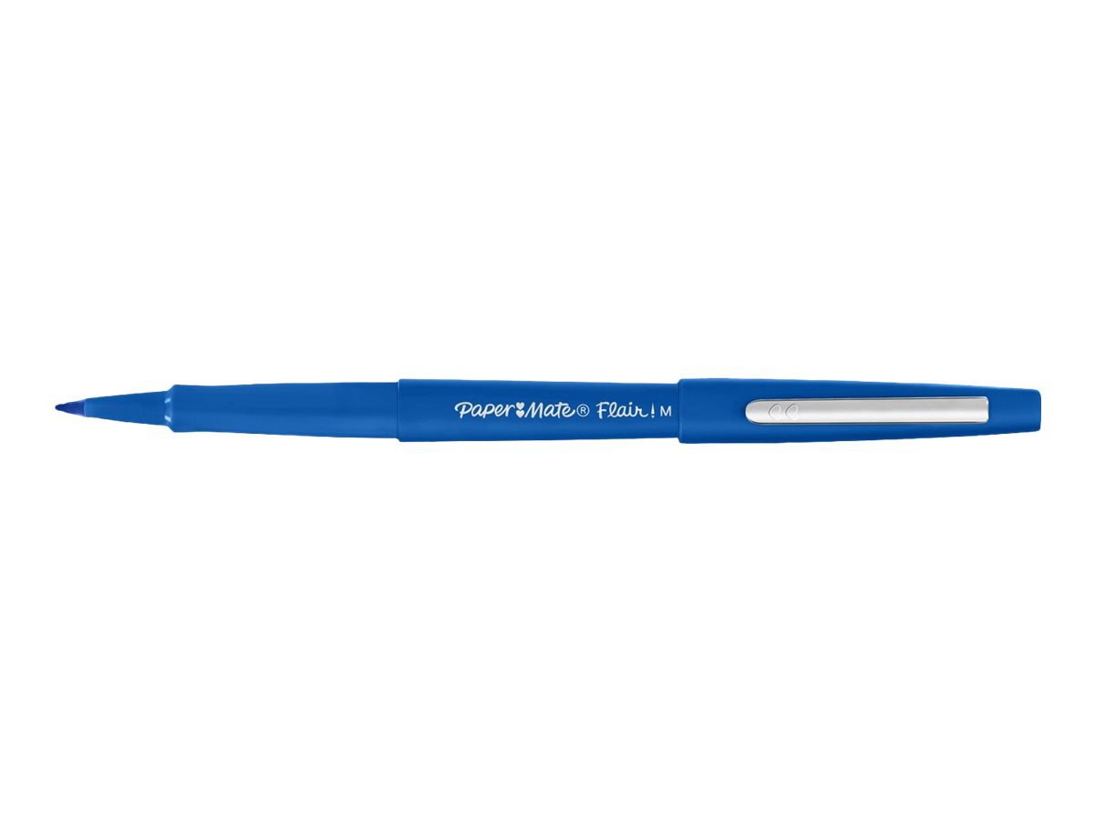 Paper Mate FLAIR - fibre-tip pen - blue (pack of 12) - PAP8410152 - Office  Basics 