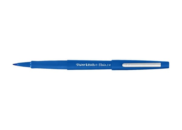 Paper Mate FLAIR - fibre-tip pen - blue (pack of 12) - PAP8410152 - Office  Basics 
