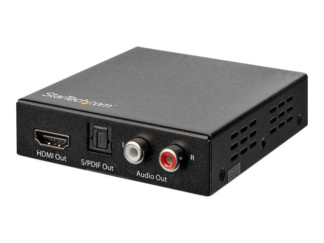 StarTech.com 4K HDMI Audio Extractor with 40K 60Hz Support - HDMI Audio De-embedder - HDR - Toslink Optical Audio - Dual