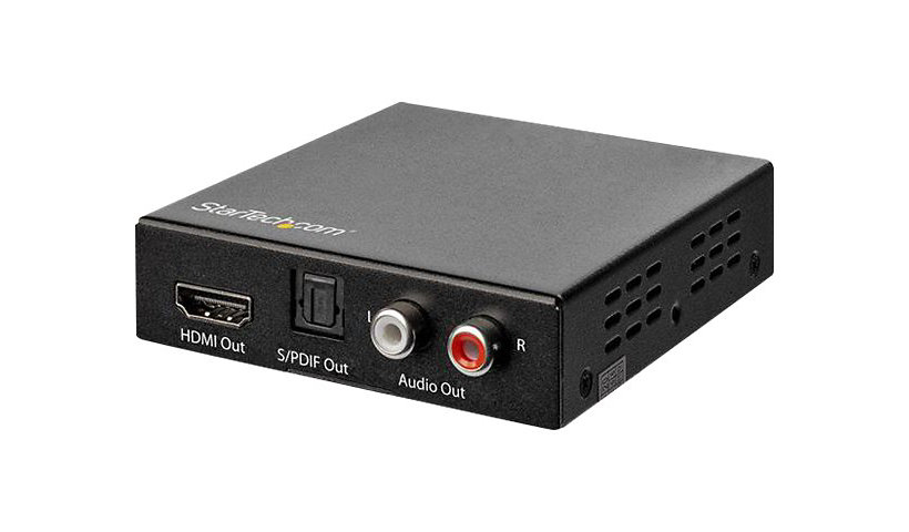 StarTech.com 4K HDMI Audio Extractor with 40K 60Hz Support - HDMI Audio De-embedder - HDR - Toslink Optical Audio - Dual