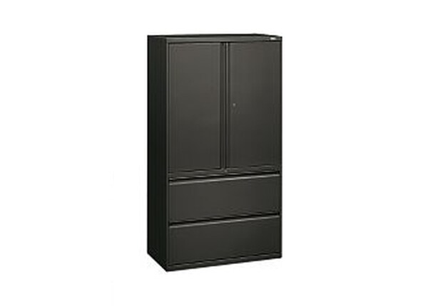 Hon Brigade 800 Series 2 Drawer Lateral File Cabinet Charcoal Hon895lss Furniture Cdw Com