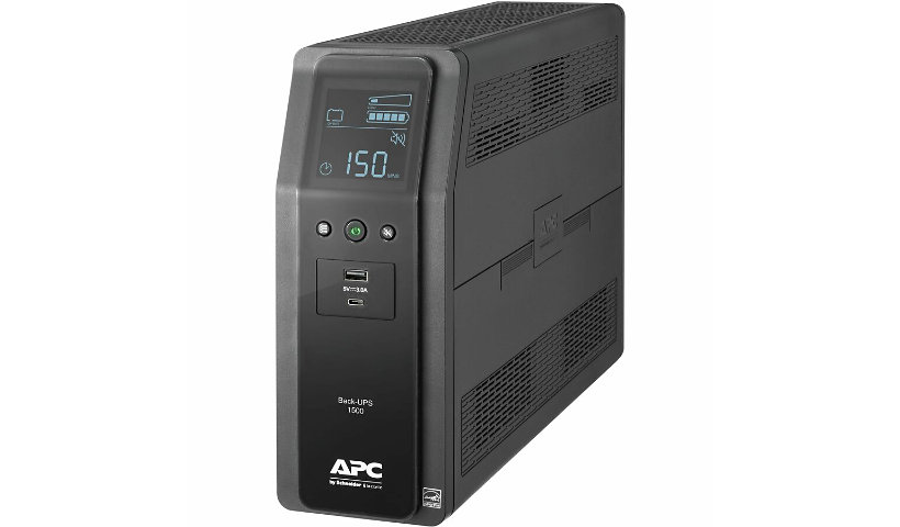 APC by Schneider Electric Back-UPS Pro BN 1500VA, 10 Outlets, 2 USB Charging Ports, AVR, LCD Interface