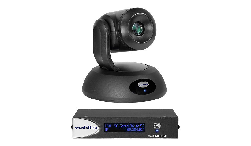 Vaddio RoboSHOT 12E HDBT OneLINK HDMI Video Conferencing System - Includes PTZ Camera and HDMI Interface - White