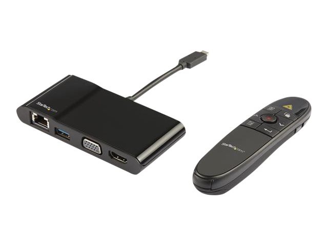StarTech.com USB-C Multiport Adapter & Presentation Remote - 4K HDMI or VGA