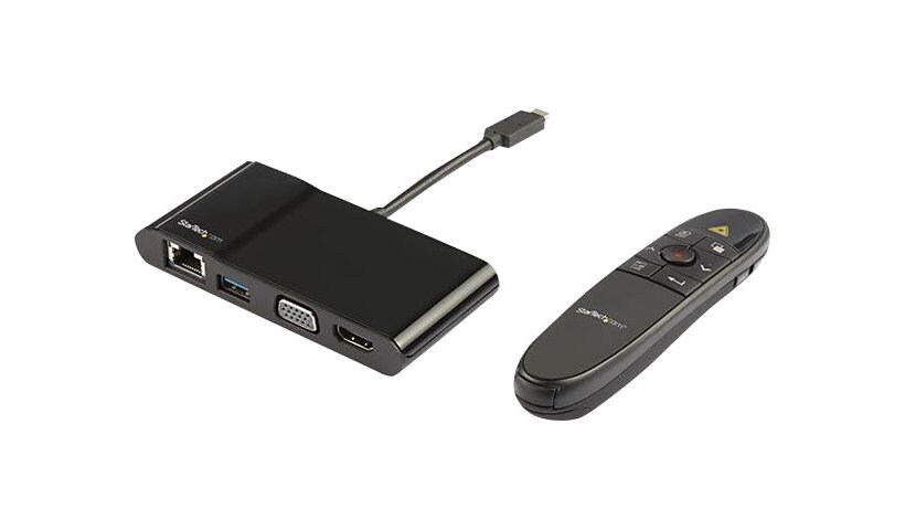 StarTech.com USB-C Multiport Adapter & Presentation Remote - 4K HDMI or VGA