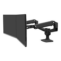 Ergotron LX Dual Side-by-Side Arm mounting kit - Patented Constant Force Technology - for 2 LCD displays - matte black