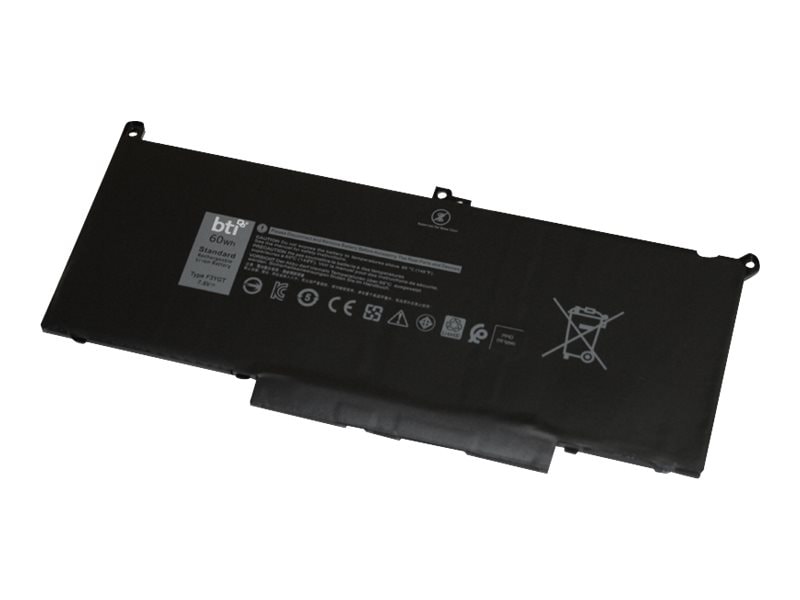 BTI 451-BBYE F3YGT 60Whr Battery for Dell Latitude 7280, 7290, 7380, 7390