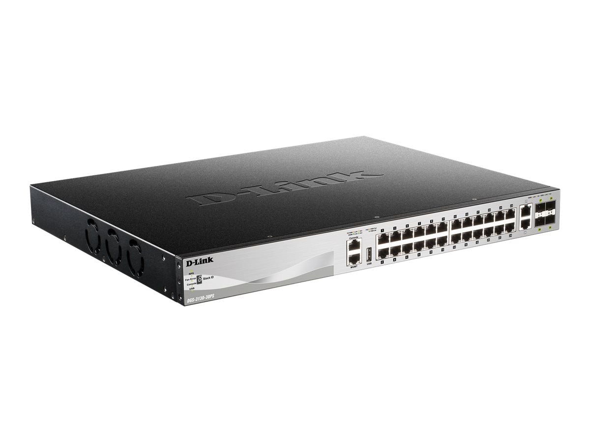 D-Link DGS 3130-30PS - switch - 30 ports - managed - rack-mountable