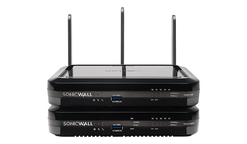 SonicWall SOHO 250 Wireless-N - security appliance - Wi-Fi