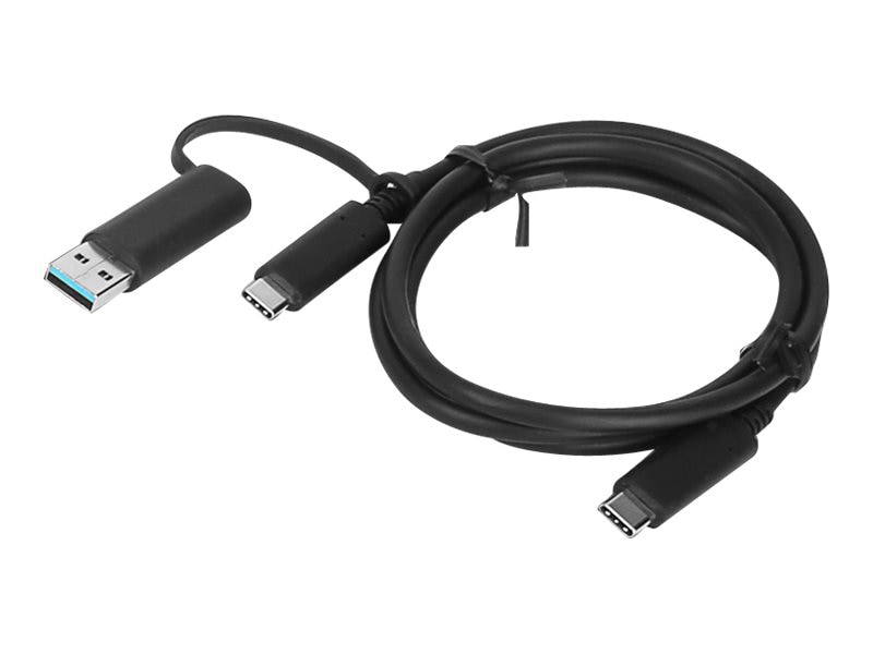 Lenovo - USB-C cable - 24 pin USB-C to 24 pin USB-C - 3.3 ft - 4X90U90618 - Hubs CDW.com