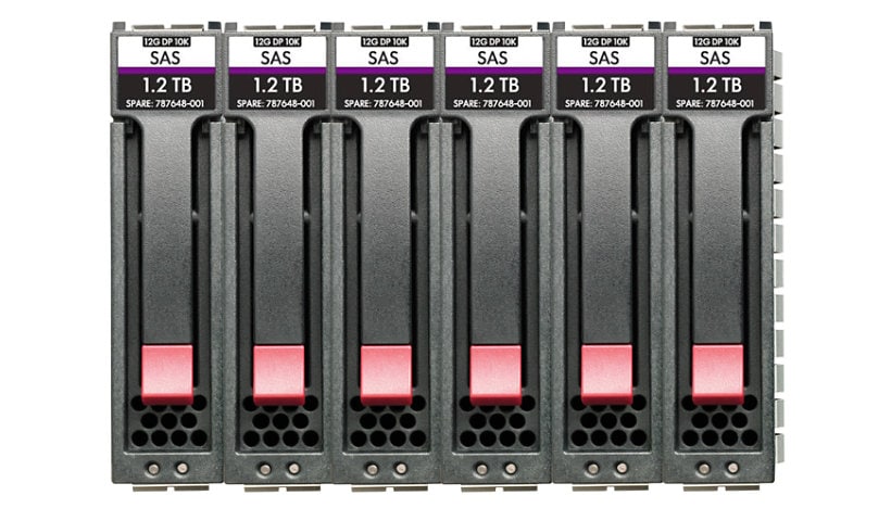HPE Enterprise - hard drive - 1.2 TB - SAS 12Gb/s (pack of 6)