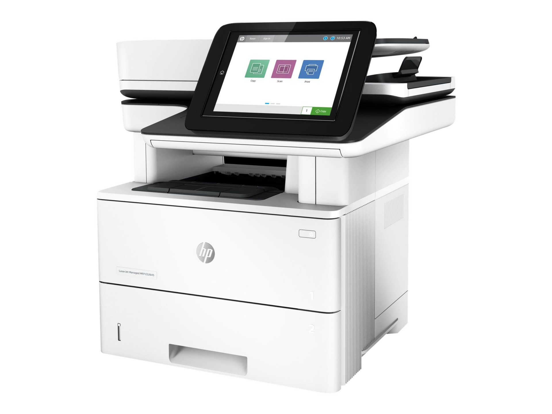 HP LaserJet Managed E52645dn Laser Multifunction Printer-Monochrome-Copier/Scanner-45 ppm Mono Print-1200x1200