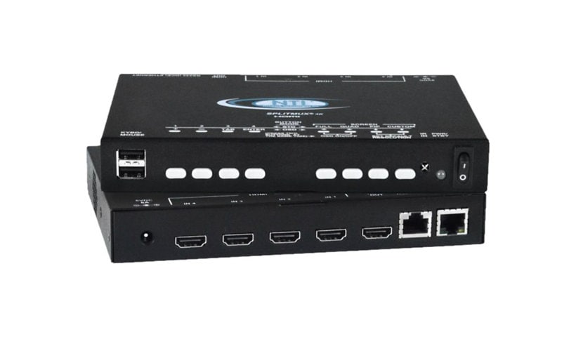 NTI SPLITMUX 4K HDMI Quad Screen Multiviewer - video/audio switch - 4 ports - TAA Compliant